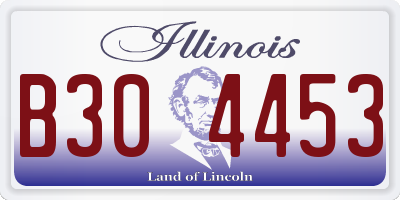 IL license plate B304453