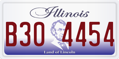 IL license plate B304454