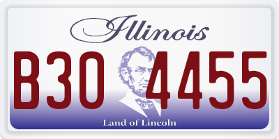 IL license plate B304455