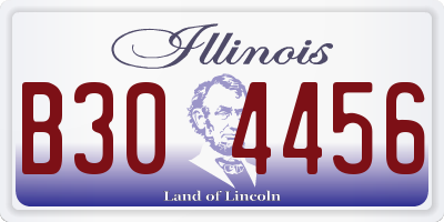 IL license plate B304456