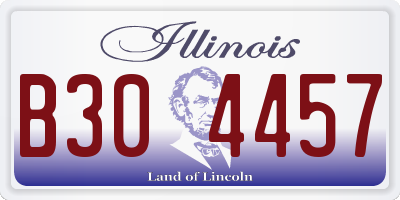 IL license plate B304457