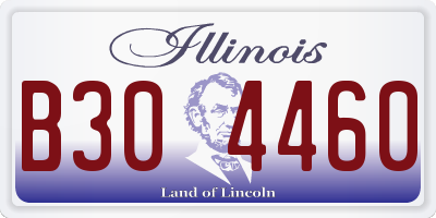 IL license plate B304460
