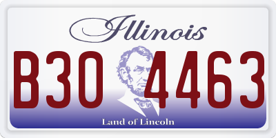 IL license plate B304463