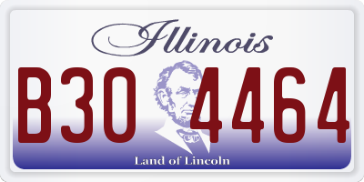 IL license plate B304464