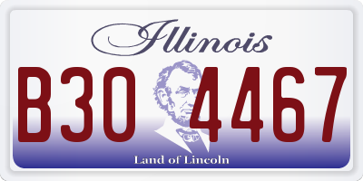 IL license plate B304467