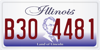 IL license plate B304481