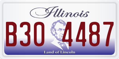 IL license plate B304487