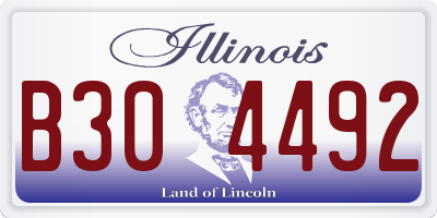 IL license plate B304492