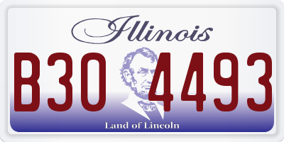 IL license plate B304493