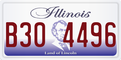 IL license plate B304496