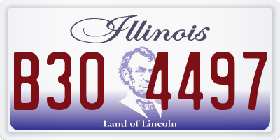 IL license plate B304497