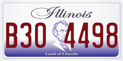 IL license plate B304498