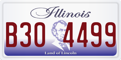IL license plate B304499