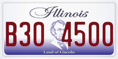 IL license plate B304500