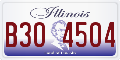 IL license plate B304504