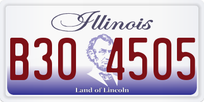 IL license plate B304505