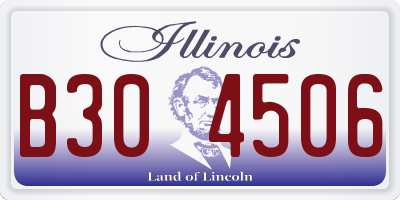 IL license plate B304506