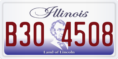 IL license plate B304508