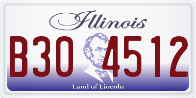 IL license plate B304512