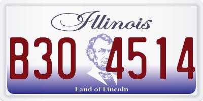 IL license plate B304514