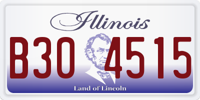 IL license plate B304515