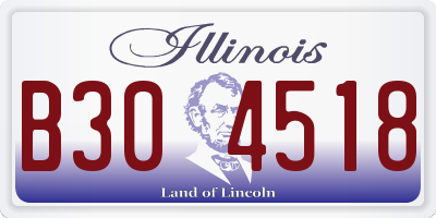 IL license plate B304518