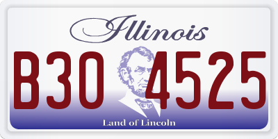 IL license plate B304525