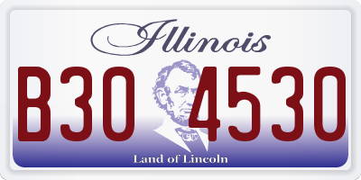 IL license plate B304530