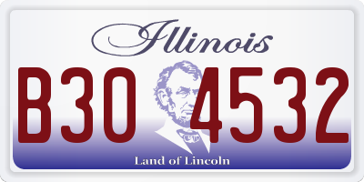 IL license plate B304532