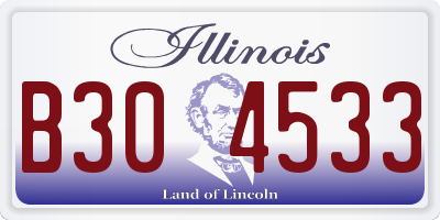 IL license plate B304533