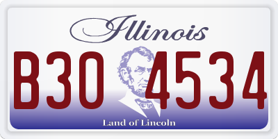 IL license plate B304534