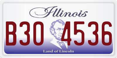 IL license plate B304536