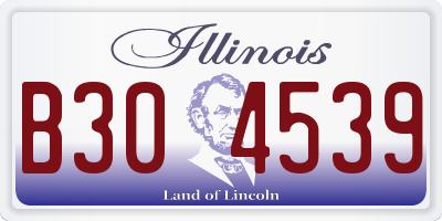 IL license plate B304539