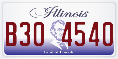 IL license plate B304540