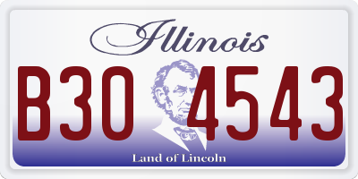 IL license plate B304543