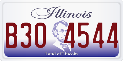 IL license plate B304544