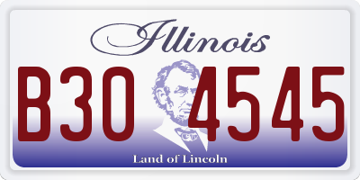 IL license plate B304545