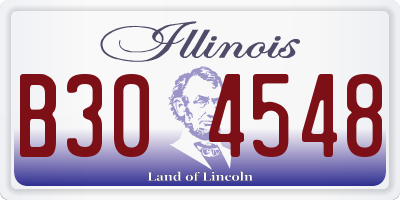 IL license plate B304548