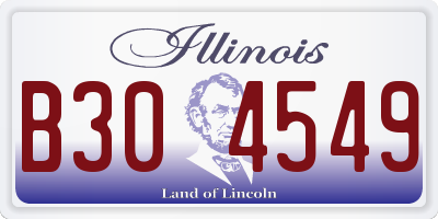 IL license plate B304549