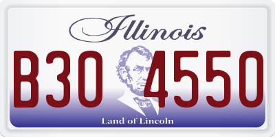 IL license plate B304550