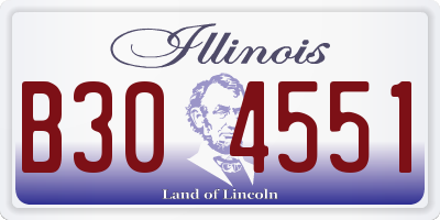 IL license plate B304551