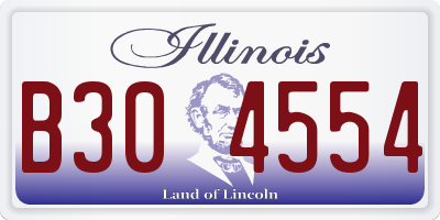 IL license plate B304554