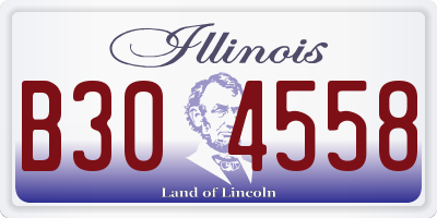 IL license plate B304558