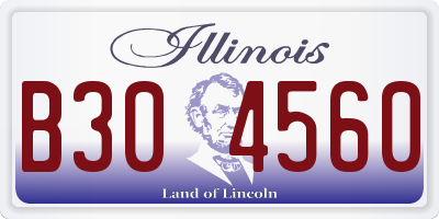 IL license plate B304560