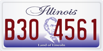 IL license plate B304561