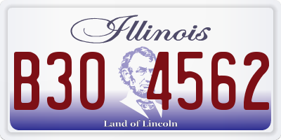 IL license plate B304562