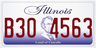 IL license plate B304563