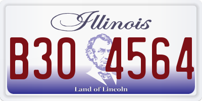 IL license plate B304564