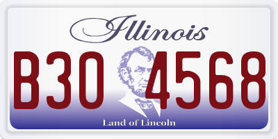 IL license plate B304568