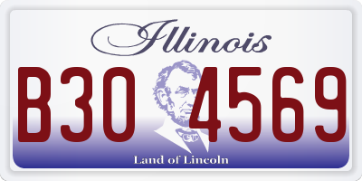 IL license plate B304569